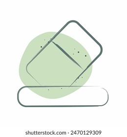 Icon Erase. related to Delete symbol. Color Spot Style. simple design illustration