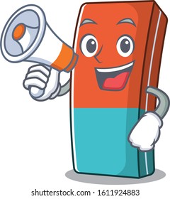 An icon of eraser having a megaphone