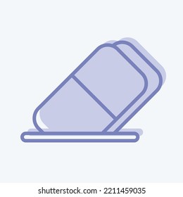 Icon Eraser. suitable for Paint Art Tools symbol. two tone style. simple design editable. design template vector. simple illustration