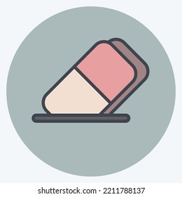 Icon Eraser. suitable for Paint Art Tools symbol. color mate style. simple design editable. design template vector. simple illustration