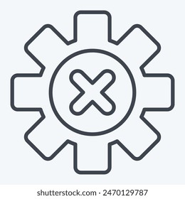 Icon Error. related to Delete symbol. line style. simple design illustration