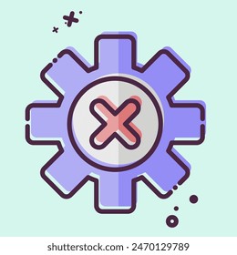 Icon Error. related to Delete symbol. MBE style. simple design illustration
