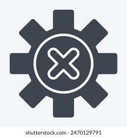 Icon Error. related to Delete symbol. glyph style. simple design illustration