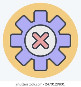 Icon Error. related to Delete symbol. color mate style. simple design illustration
