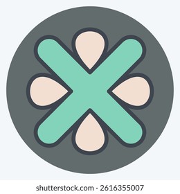 Icon Error. related to Exclamation symbol. color mate style. design editable