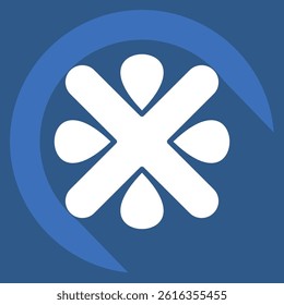 Icon Error. related to Exclamation symbol. long shadow style. design editable
