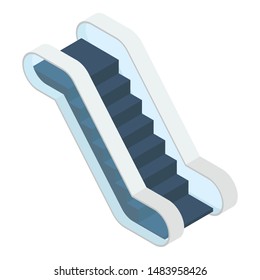 Icon of escalator isometric design.