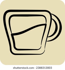 Icon Espresso. related to Coffee symbol. hand drawn style. simple design editable. simple illustration