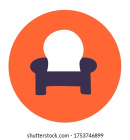 Symbol für den Stuhl, weißer Hintergrund