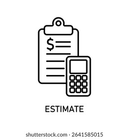 Icon a estimate, isolated against a clean background.