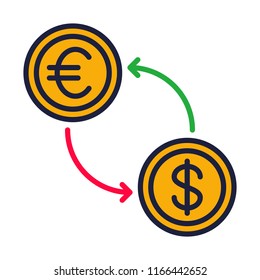 icon euro to dollar