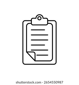 Icono de una evaluación, aislado contra un fondo limpio.
