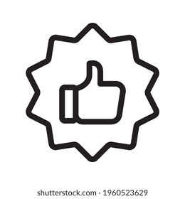 Icon everything is fine thumb up icon. Vector illustration.