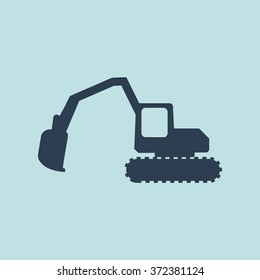 Icon of Excavator. EPS-10.
