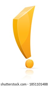 icon exclamation mark sign graphic elements for design vector illustration isolated on white background