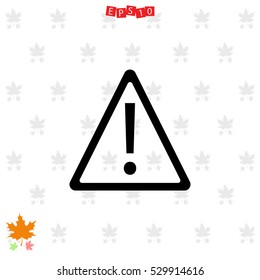 Icon of exclamation on gray background. All elements exclamation for web design and decoration of greeting cards.