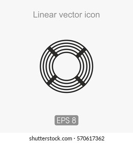Icon executed loop in black. There are various applications in the web and in other projects