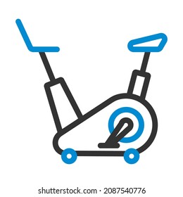 Icon Of Exercise Bicycle. Bold outline design with editable stroke width. Vector Illustration.