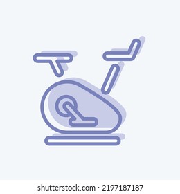 Icon Exercise Bike. suitable for Healthy symbol. two tone style. simple design editable. design template vector. simple illustration