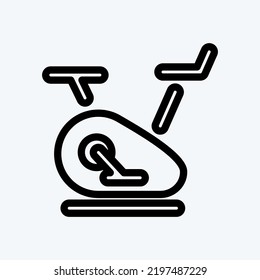 Icon Exercise Bike. suitable for Healthy symbol. line style. simple design editable. design template vector. simple illustration