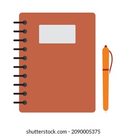 Icono Del Libro De Ejercicios. Diseño de color plano. Ilustración vectorial.