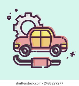 Icon Exhaust. related to Car Maintenance symbol. MBE style. simple illustration
