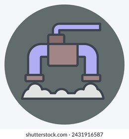 Icon Exhaust. related to Garage symbol. color mate style. simple design editable. simple illustration