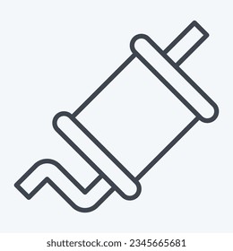 Icon Exhaust. related to Spare Parts symbol. line style. simple design editable. simple illustration