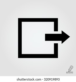 Icon of exit or log out sign