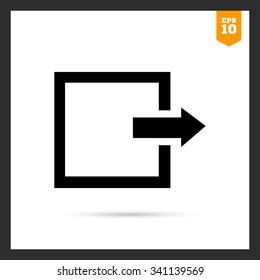 Icon of exit or log out sign