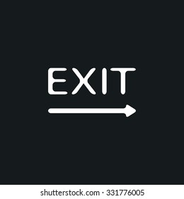 Icon exit sign.