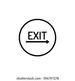 Icon exit sign.