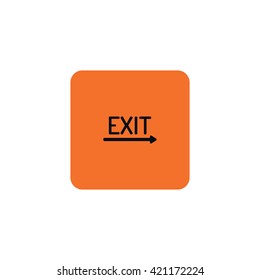 Icon exit sign.