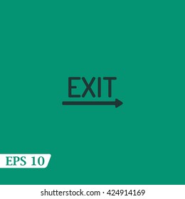 Icon exit sign.