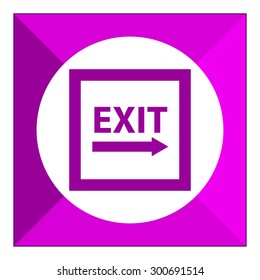 Icon of exit sign with arrow to the right side