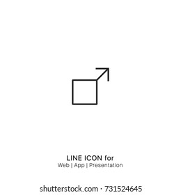 Icon expand maximize graphic design single icon vector