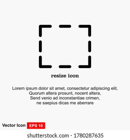 Icon expand resize screen outline black single icon graphic design.