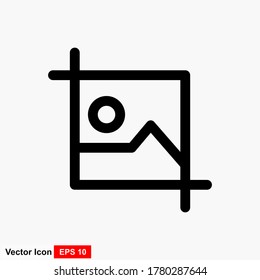 Icon expand resize screen outline black single icon graphic design.