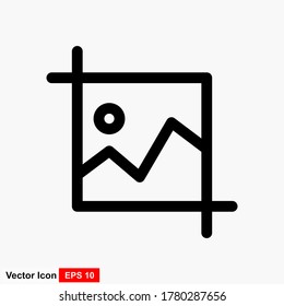 Icon expand resize screen outline black single icon graphic design.