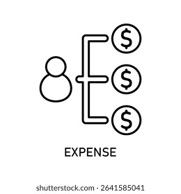 Icon a expense, isolated against a clean background.