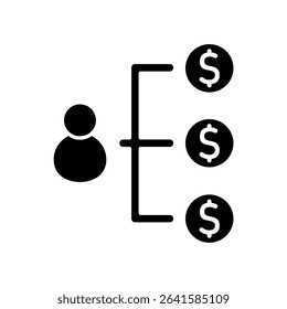 Icon a expense, isolated against a clean background.