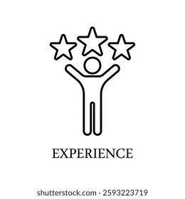Icon a experience, isolated against a clean background.