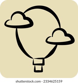 Icon Explore. related to Art and Media symbol. hand drawn style. simple design editable