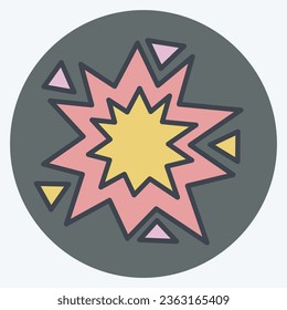 Icon Explosion. related to Mining symbol. color mate style. simple design editable. simple illustration