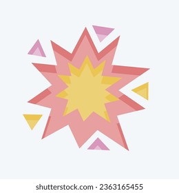 Icon Explosion. related to Mining symbol. flat style. simple design editable. simple illustration