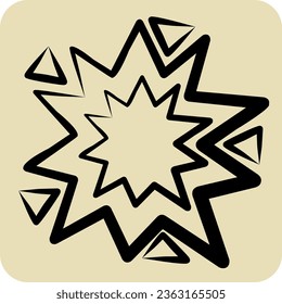 Icon Explosion. related to Mining symbol. hand drawn style. simple design editable. simple illustration