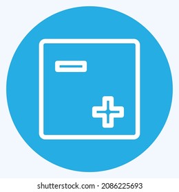 Icon Exposure - Blue Eyes Style - Simple illustration,Editable stroke,Design template vector, Good for prints, posters, advertisements, announcements, info graphics, etc.