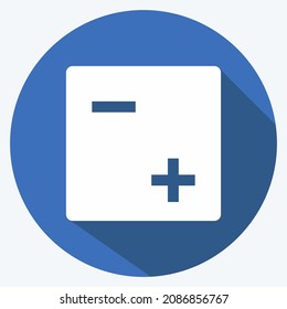 Icon Exposure - Long Shadow Style - Simple illustration,Editable stroke,Design template vector, Good for prints, posters, advertisements, announcements, info graphics, etc.