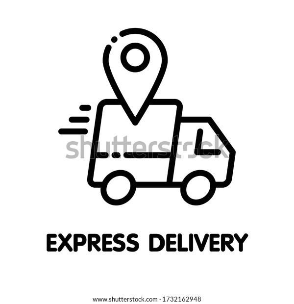 Icon Express delivery outline style\
icon design  illustration on white background\
eps.10