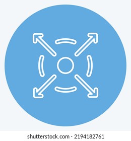 Icon Extending. suitable for Branding symbol. blue eyes style. simple design editable. design template vector. simple illustration